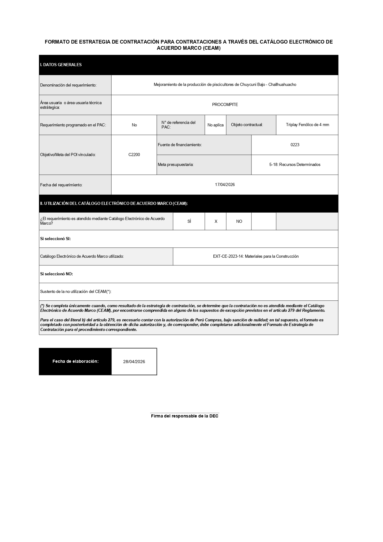 Estrategia de Contratación CEAM